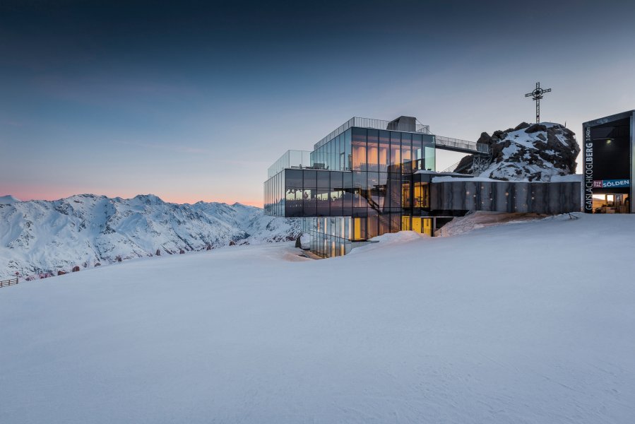 Unique ice Q restaurant in Solden in Austria